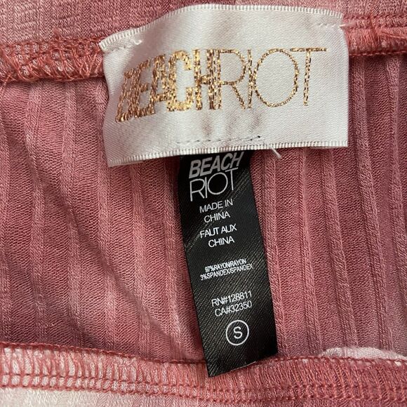 Beach Riot Hayley Cropped Pants Tie Die Orchid Smoke Pink White Size Small - Picture 4 of 10